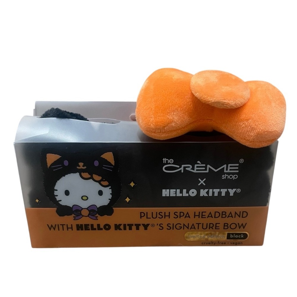 The‎ Creme Shop x Hello Kitty Plush Spa Headband Orange Black Limited Edition